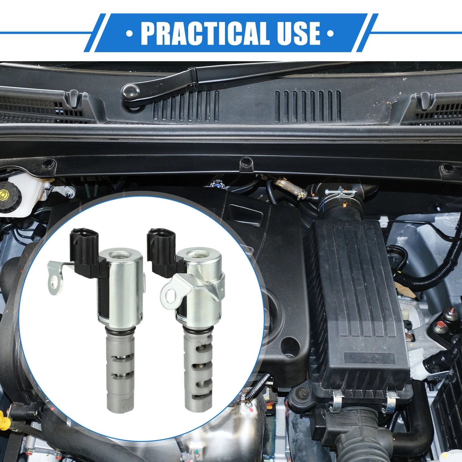 2pcs Variable Valve Timing Solenoid Replacement for Toyota 4Runner (2010–2024)