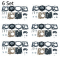 Set of 6 Carburetor Repair Kits for McCulloch Homelite Echo K10-SDC