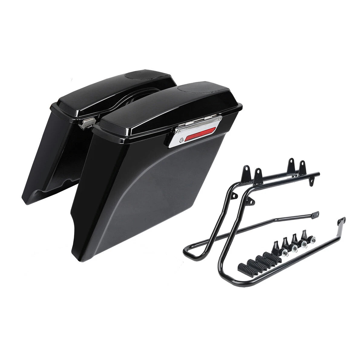 5" Extended Hard Saddlebag & Conversion Bracket for Harley Softail (1984–2017)