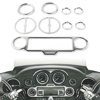 Radio Gauge Inner Fairing Trim Kit For Harley Electra Glide Street Glide 1996-13
