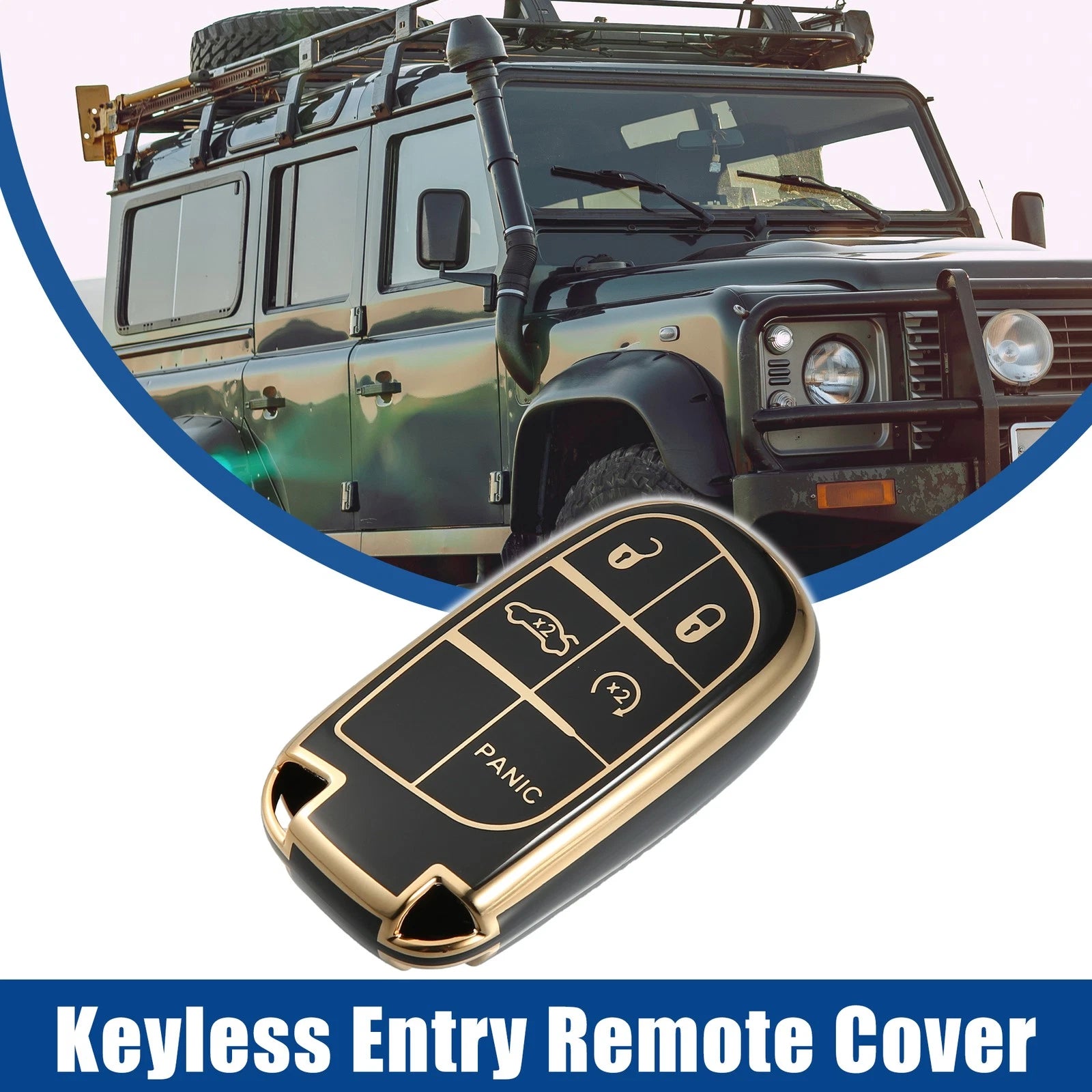 5 Button Keyless Entry Remote Cover for Dodge Charger Challenger Dart Black (2011–2019)