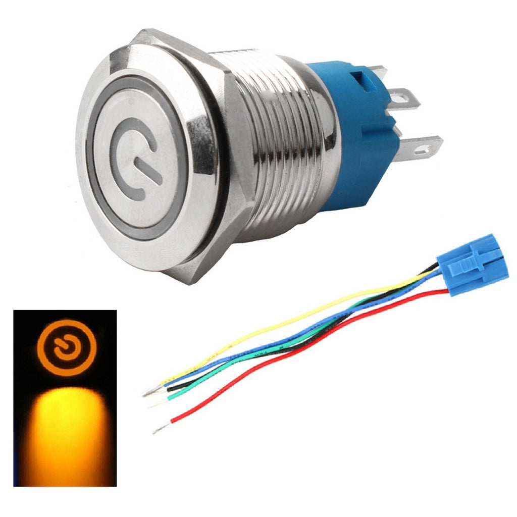 19mm Metal Push Button Switch 12-24V for Various Applications (Up to 500000 Cycles)