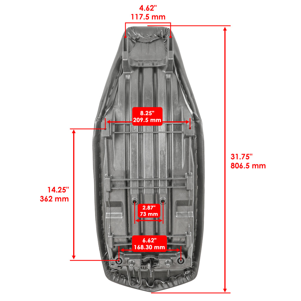 Complete Seat Black Replacement for Yamaha Raptor 350 YFM350RSE (2005–2007)