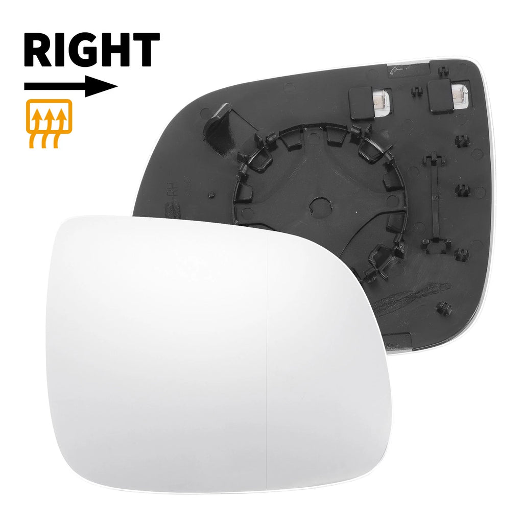 Right Side Mirror Glass with Heated Backing for Audi Q5 (2008–2016)