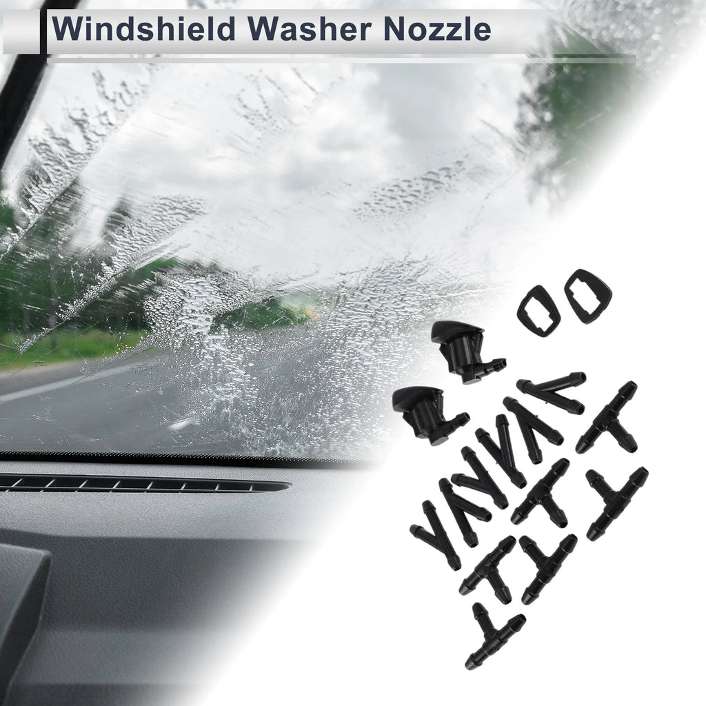 Windshield Washer Nozzle Replacement Set with 6 Hose Connectors for GMC (1–)