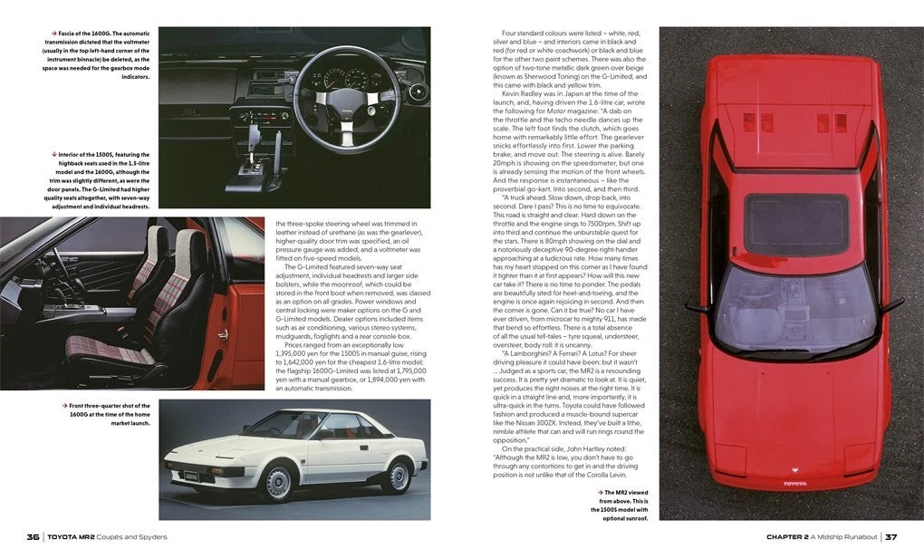 Toyota MR2 Coupés & Spyders Book History Specifications (1984–2007)