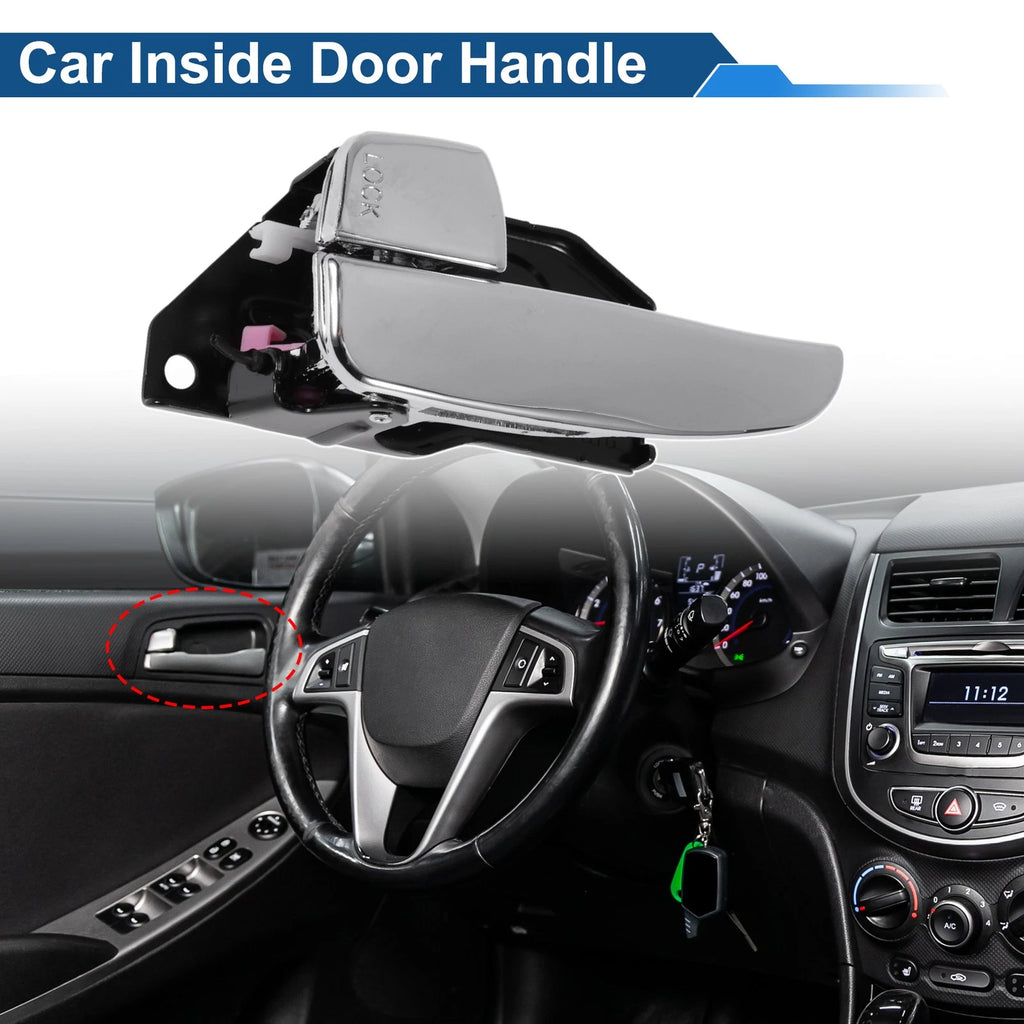 Interior Door Handle Replacement for Hyundai Sonata (2001–2005) Black Chrome