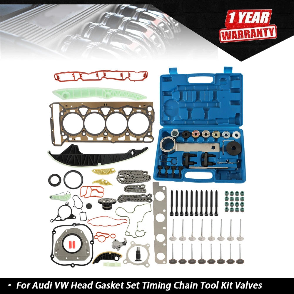 Head Gasket Set & Timing Chain Tool Kit for VW Tiguan CC Eos Beetle (2.0L)