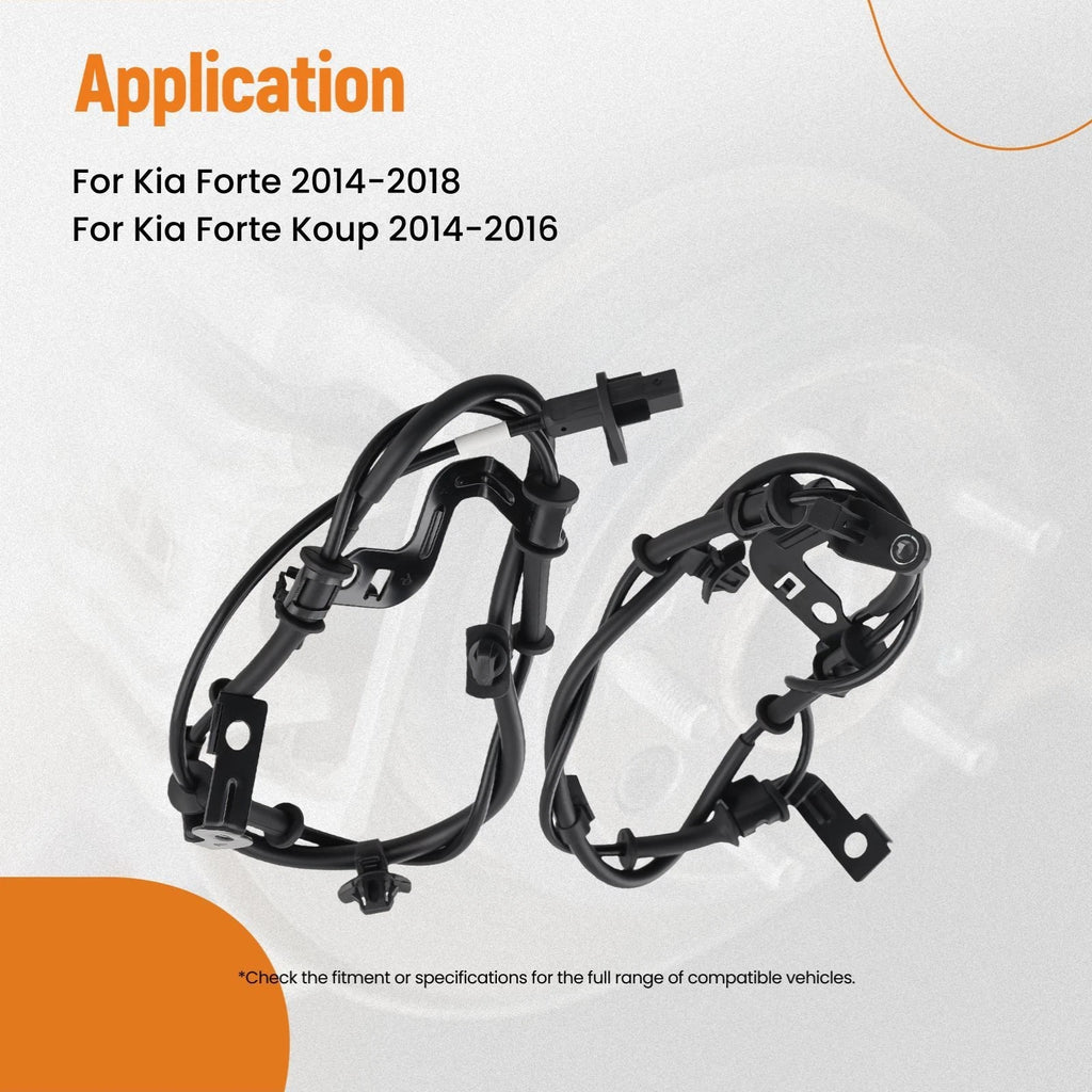 2X Front ABS Speed Sensor for Kia Forte (2014–2018) 533033 533034