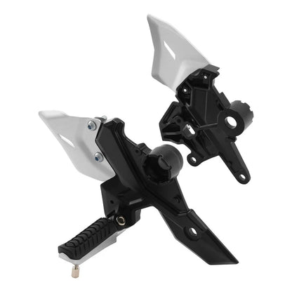 Driver Footrests Footpegs Brackets for Kawasaki Ninja 650 Z650 (2017–2024) Black