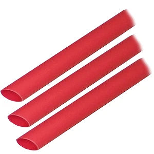 3-Pack 3/8" x 3" Red Adhesive Lined Heat Shrink Tubing for Ancor 304603