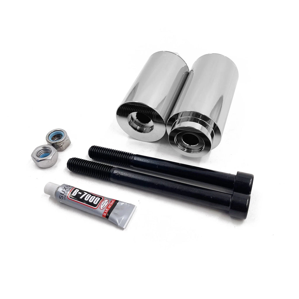Chrome Spike Frame Slider Crash Protector for Kawasaki ZX-7R (1996–2003)