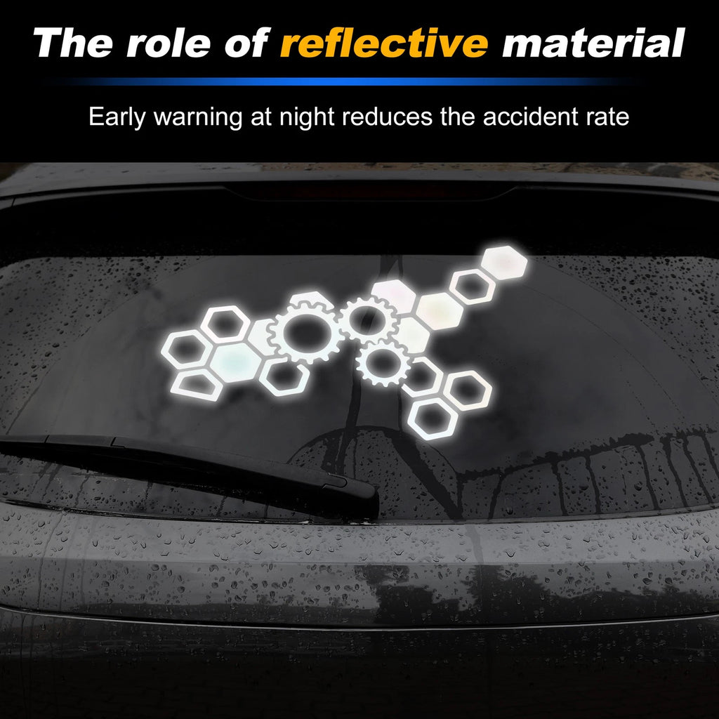Reflective Bumper Decal for - Honeycomb Hexagon