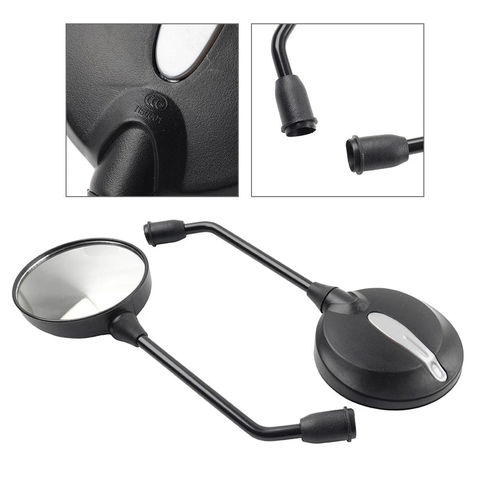 8mm Round Rearview Mirrors for ATV Motorcycle Scooter (Universal Fit)