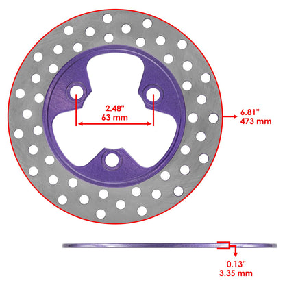 Brake Disc Rotor Front Left for Honda TRX450R Kick Start (2006–2009)