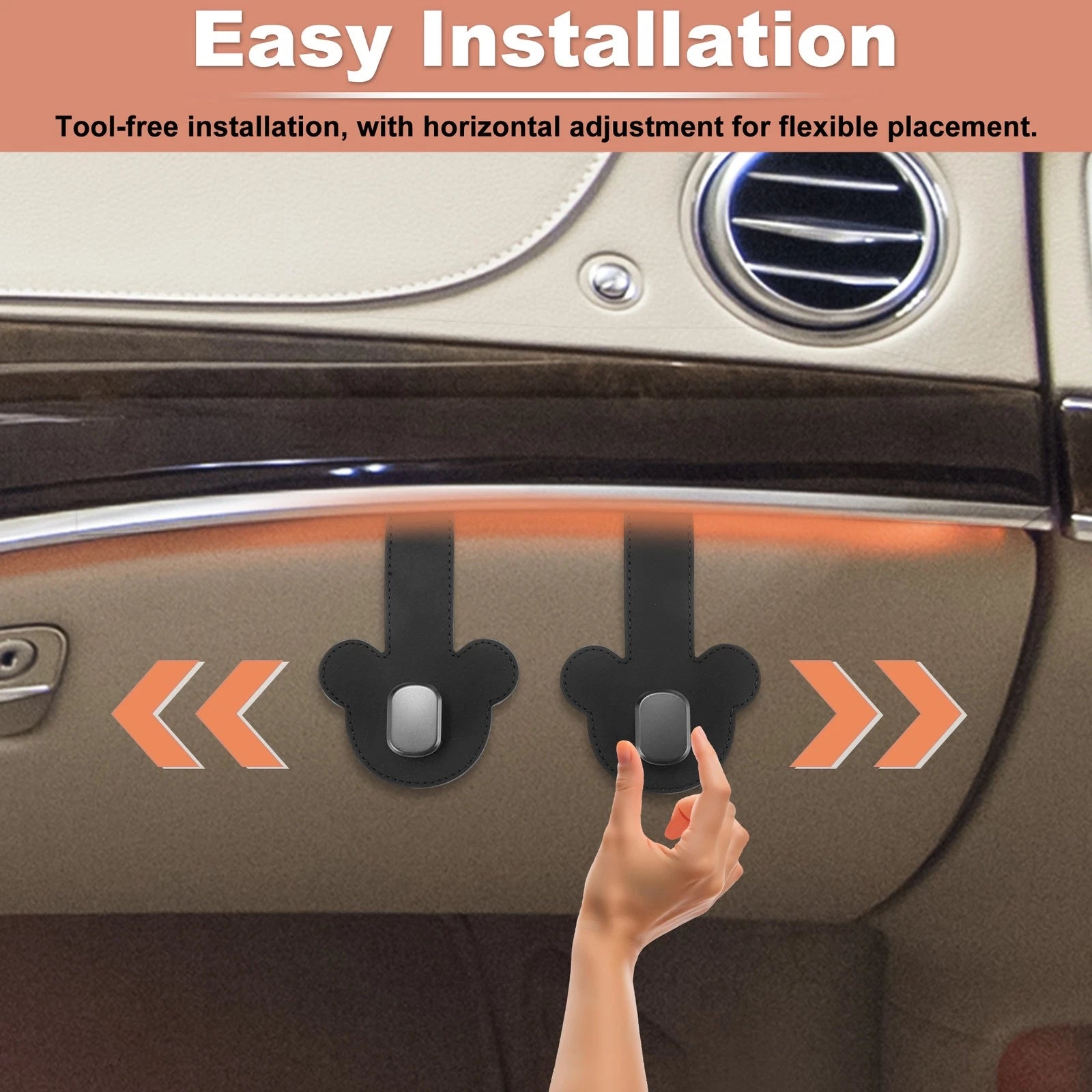 2X Car Storage Hooks for Vehicle Organizer
