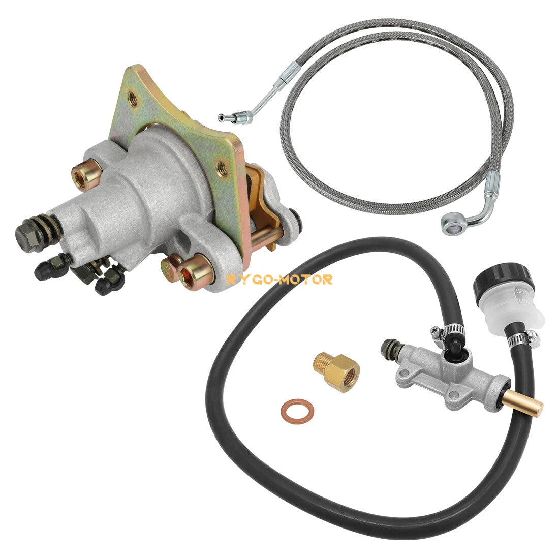 Rear Brake Caliper & Master Cylinder & Hose Line for Polaris Sportsman (2000–2007)