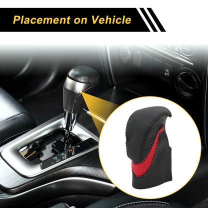 Gear Shift Knob Cover Replacement for Honda Accord (2013–2017) Black Red