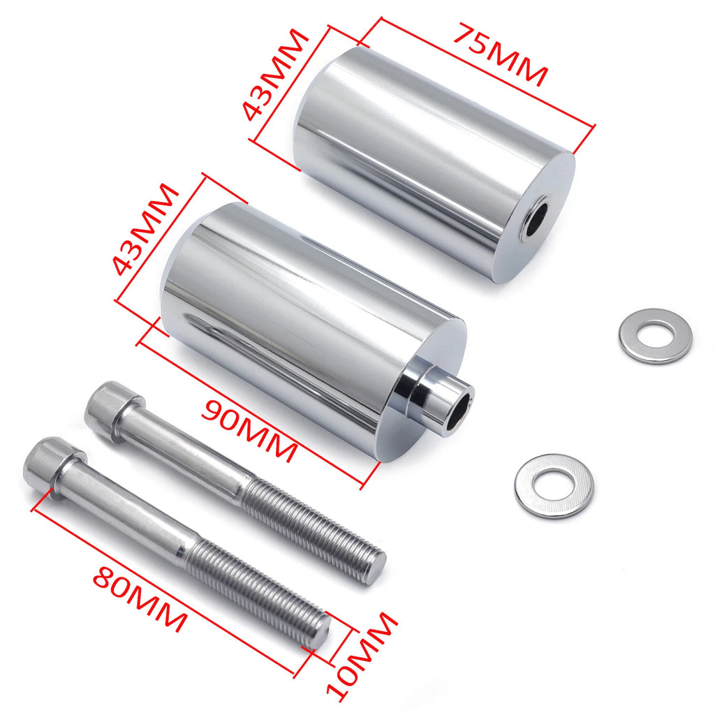 Chrome Frame Sliders for Yamaha YZF 600R Thundercat (1996–2007)