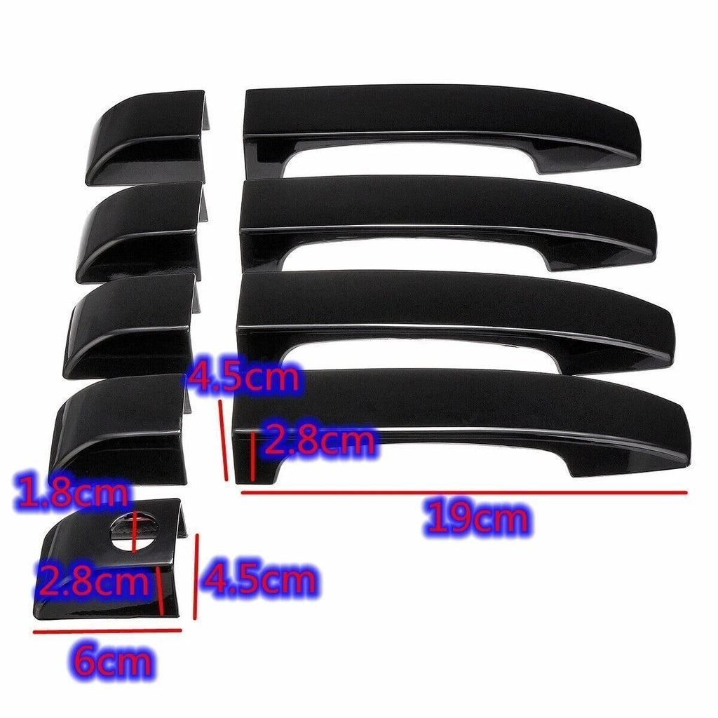 Set of 4 Gloss Black Door Handle Cover Trim for Land Rover Range Vogue L322 (2002–2012)