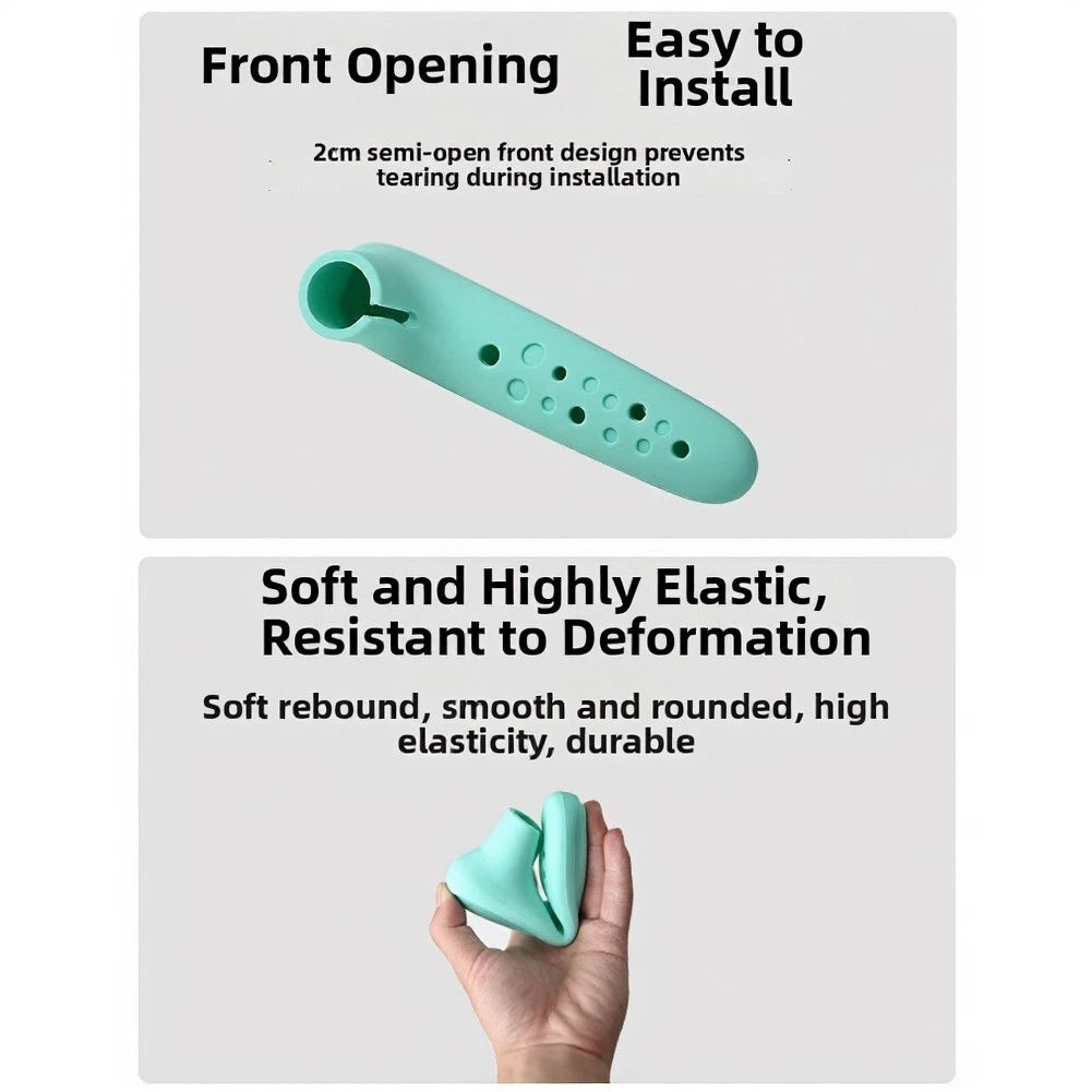 Silicone Door Handle Cover Set of 2 for Flat Square Handles (15.1x5.9cm)