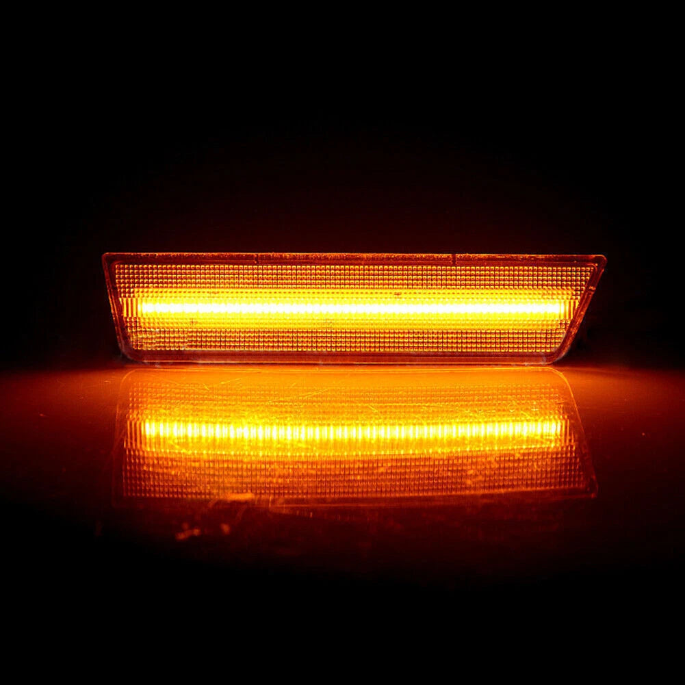 2 Pcs Yellow LED Front Side Marker Light Fit Dodge Challenger 2008-2014