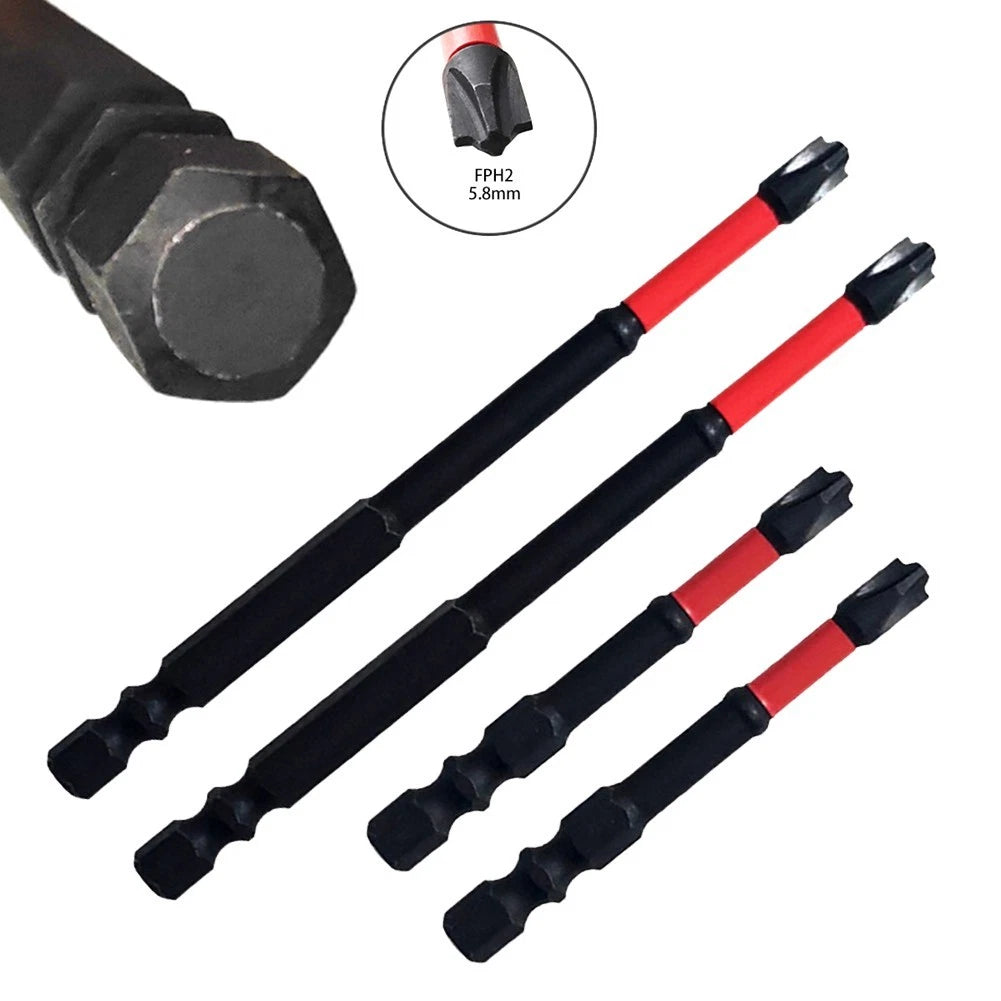 Set of 4 Screwdriver Bits 65mm-110mm for Workshop Equipment