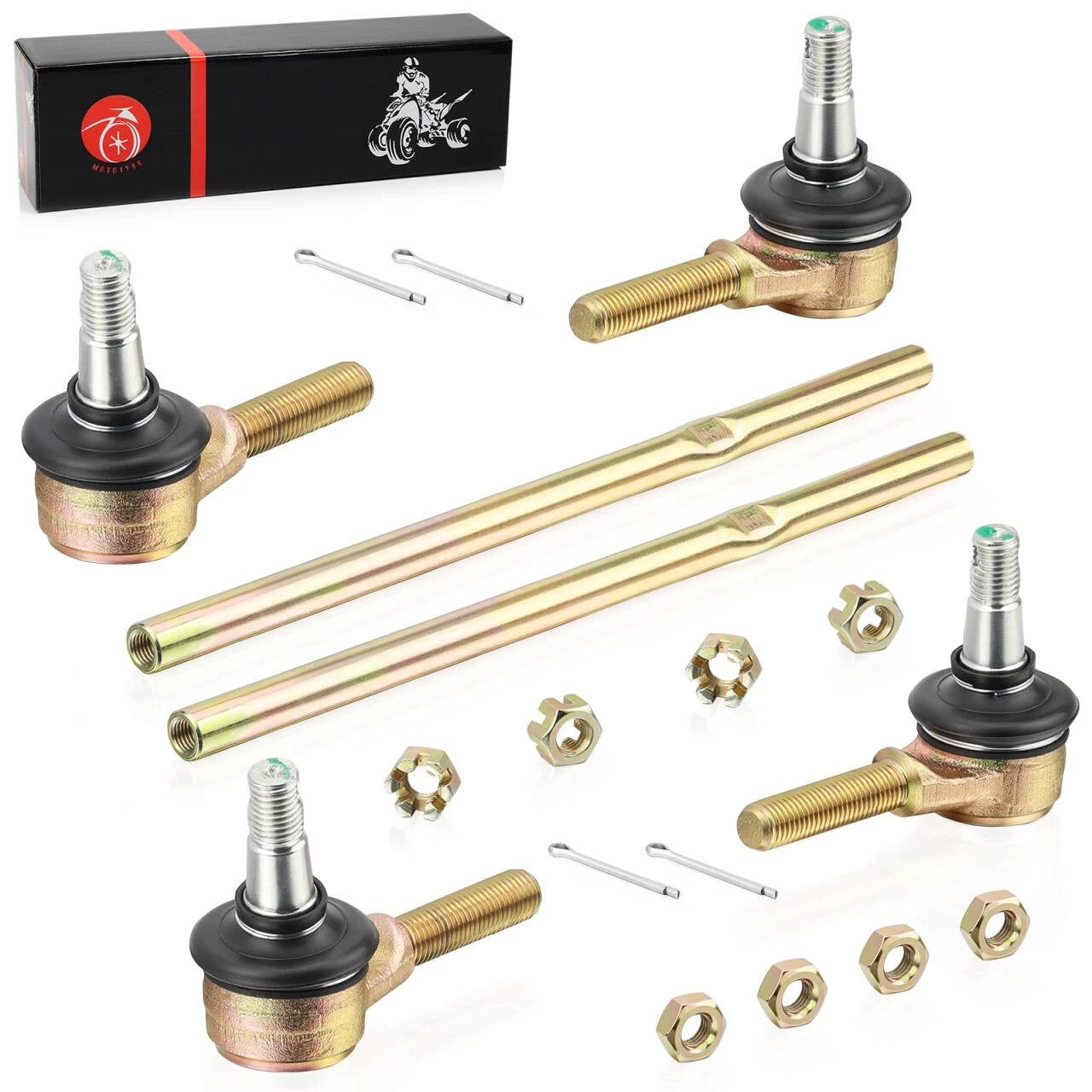 Set of 2 Tie Rods with Ends for Suzuki Eiger 400 (2003–2007)
