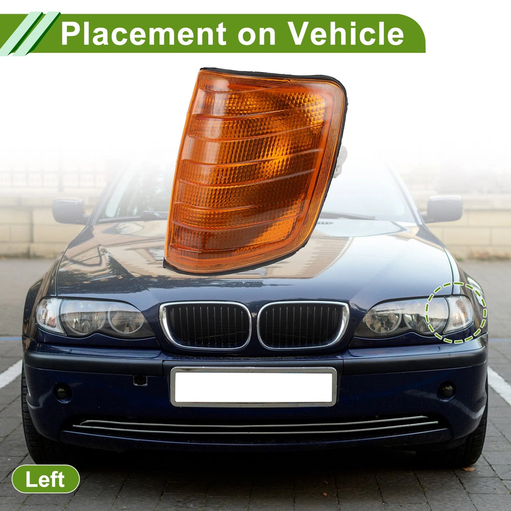 Left Front Corner Signal Light Cover Replacement for Mercedes 190E (1984–1996)