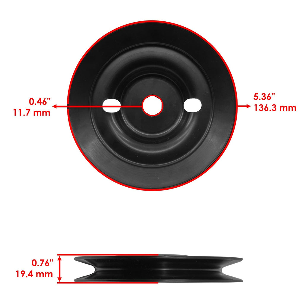 Deck Spindle and Pulley Blade for John Deere X304 X340 (42 Inch) (2008–2015)