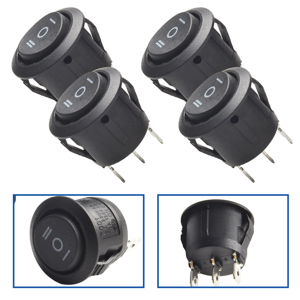 3 Position Rocker Switch for Panel Mount (6A 250VAC/10A 125VAC)