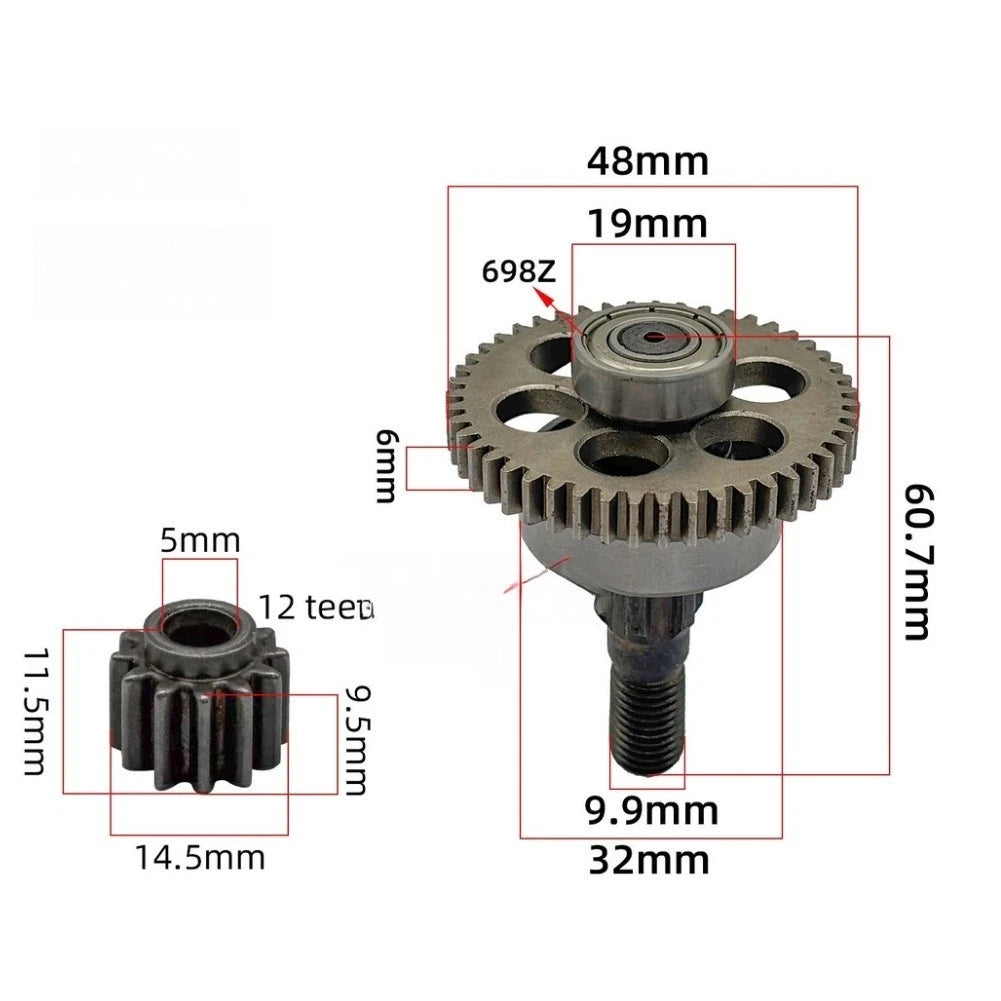 Replacement Gear Assembly for Lawn Mower (8, 10, 12 Inch, 47 Tooth)