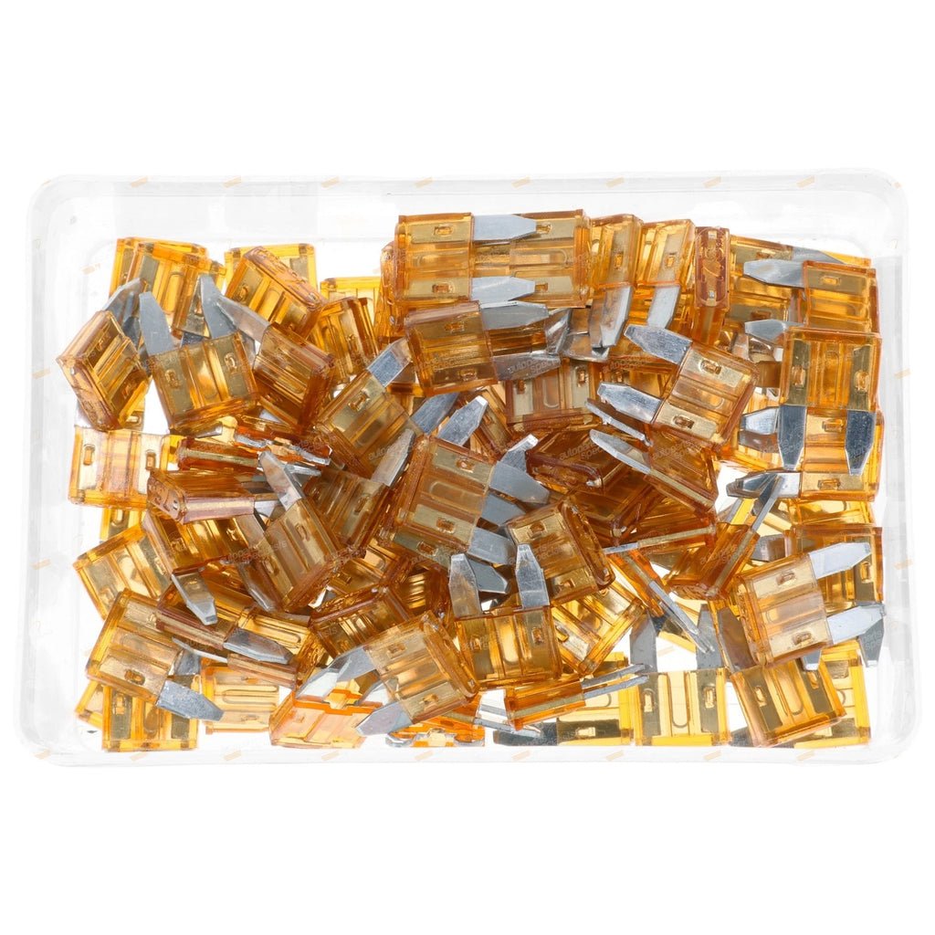 Pack of 100 Mini-Blade ATM Fuses 7.5 Amp for Universal Use