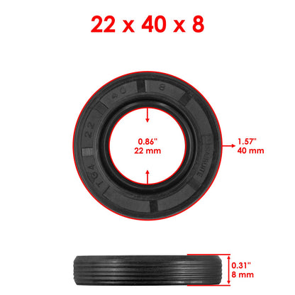 Front Hub Ball Bearing and Seals Kit for Kawasaki Bayou 300 KLF300 (1997–2004)