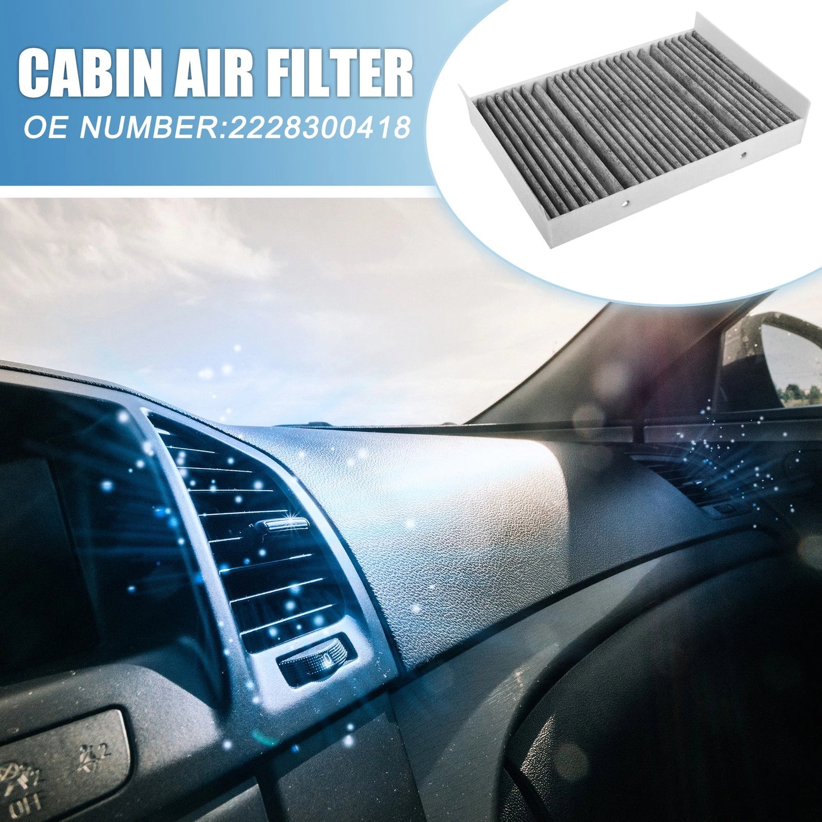 Cabin Air Filter 2 Pack Replacement for Mercedes-Benz S450 (2020–2023)
