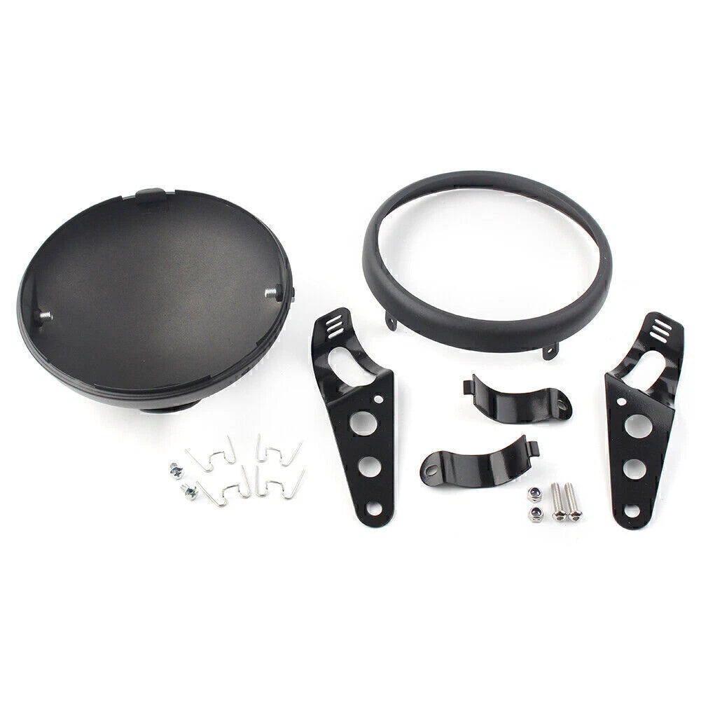 7-Inch LED Headlight Shell for Harley (Matte Black)