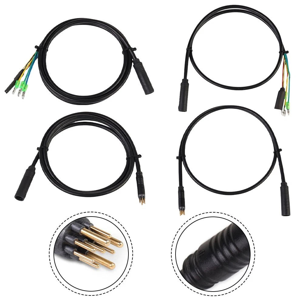 Electric Bike Motor Extension Cable 9 Pin Waterproof 80cm 130cm
