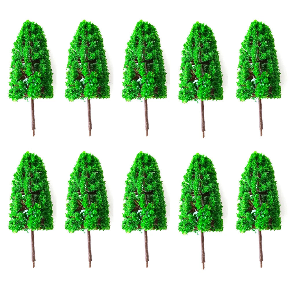 10Pcs Model Trees for Train Railway Layout (Scale Diorama)