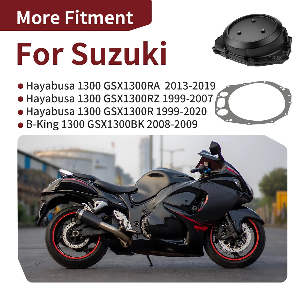 Right Engine Clutch Cover with Gasket for Suzuki Hayabusa GSX1300R (1999–2020)