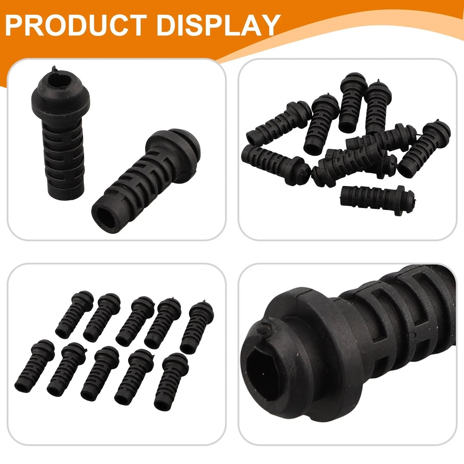 10pcs Rubber Cable Gland Connector Strain Relief Wire Sleeve