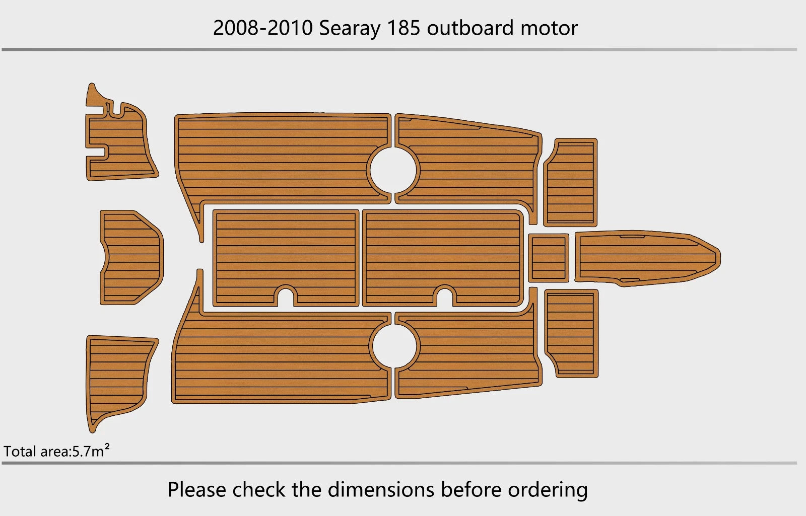 EVA Faux Flooring Mat for Sea Ray 185 (2008)