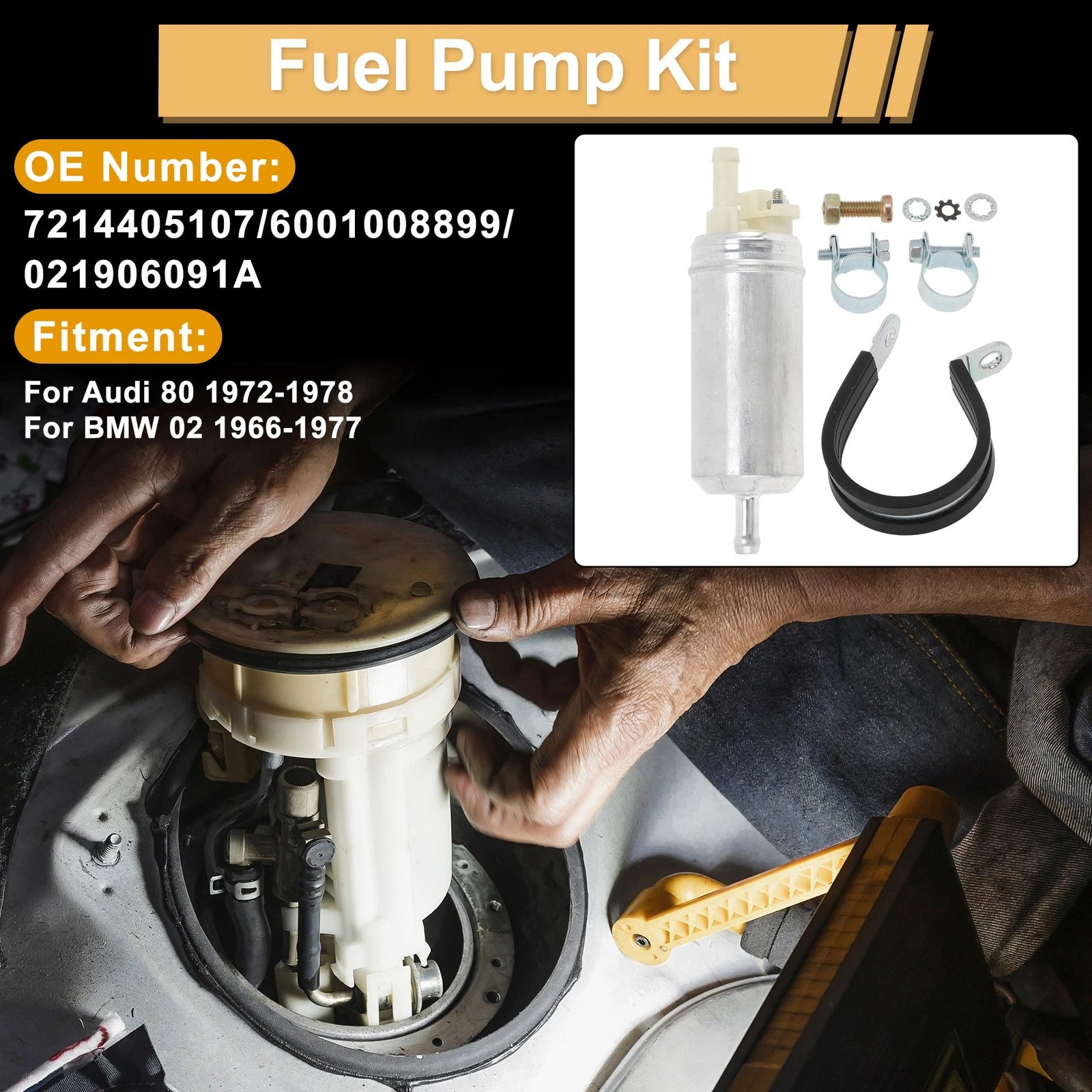 Metal Electric Fuel Pump Set Replacement for Audi 80 (1972–1978)
