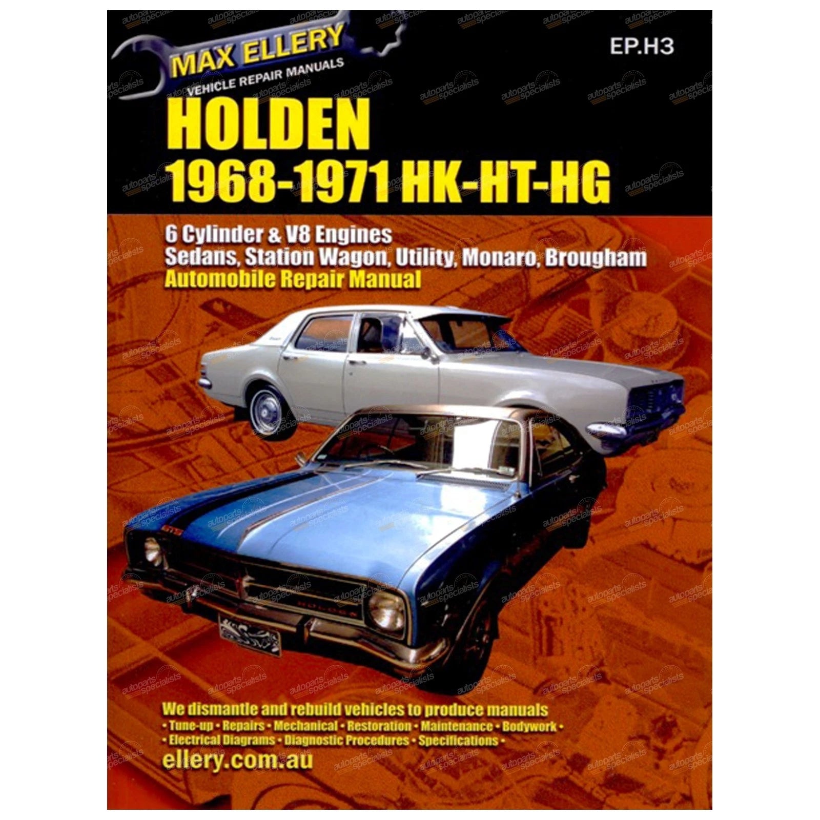 Workshop Manual for Holden Monaro HK HT HG (1968–1971)