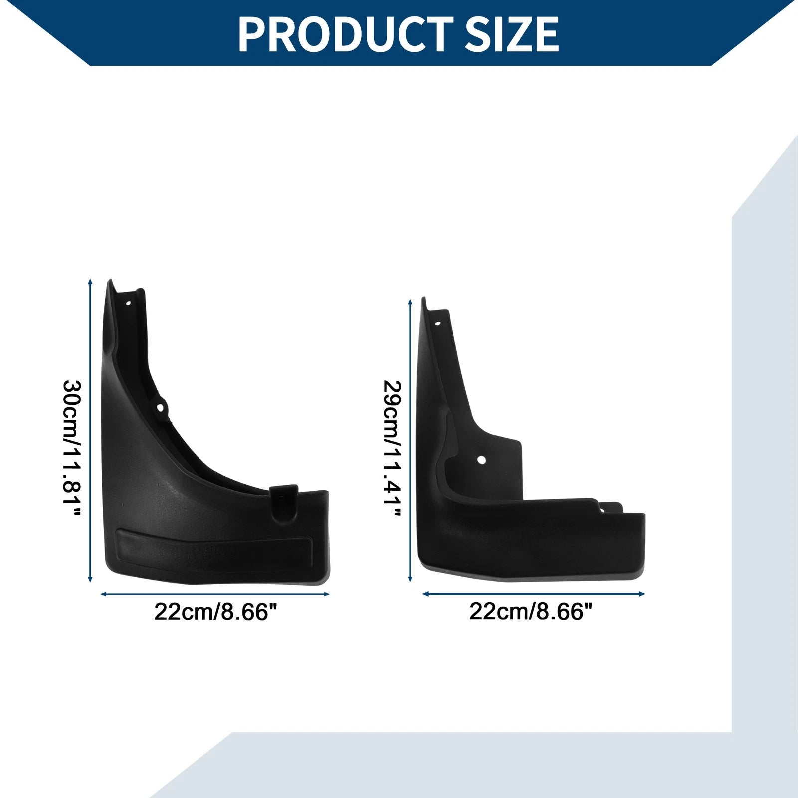 Mud Flaps Splash Guards 1 Set for Mercedes-Benz GLC (2014–2016)