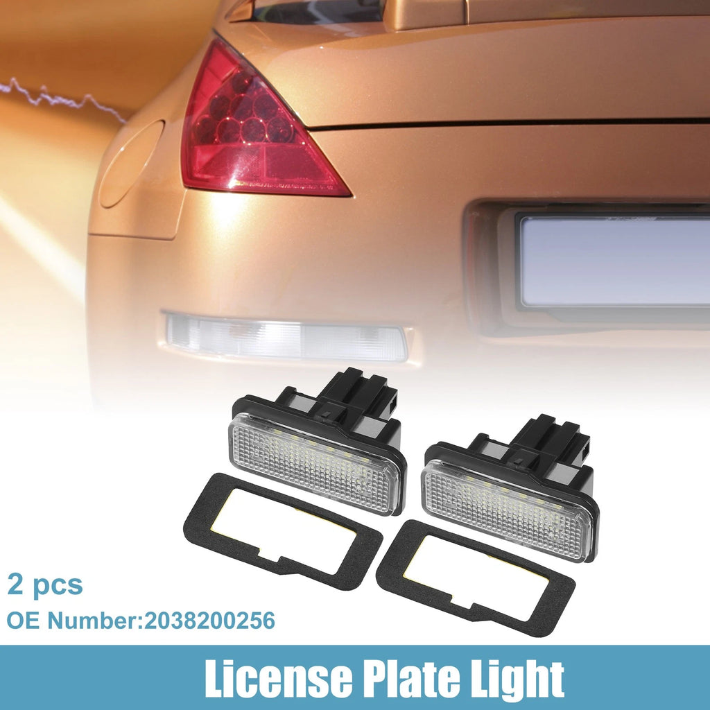 2pcs License Plate Light Replacement for Mercedes-Benz SLK 350 (2005–2011)
