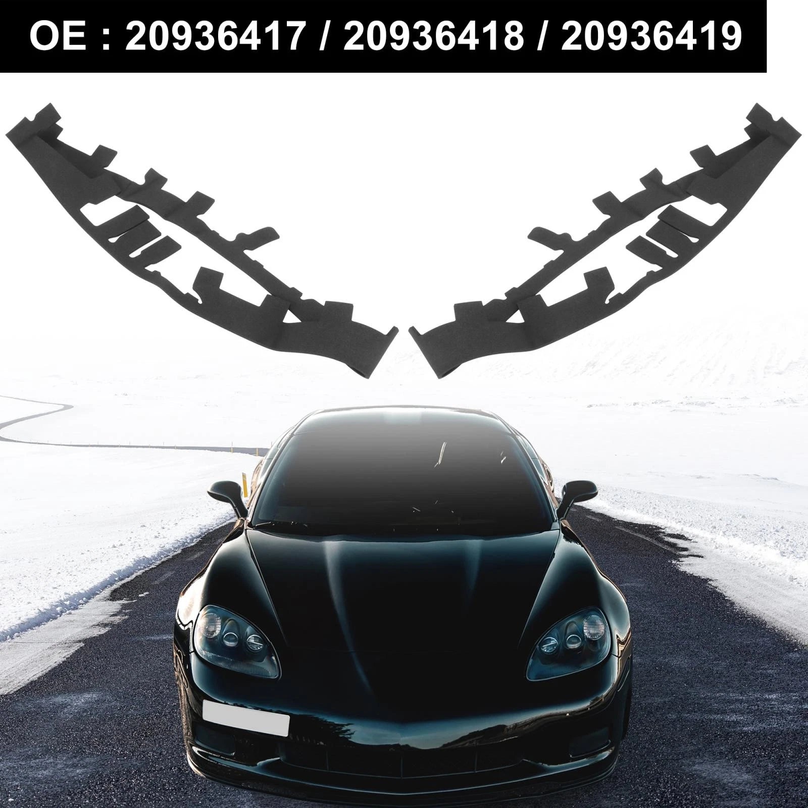 Headlight Lens Covers Trim Gasket Seal Pair for Chevy Corvette C6 (2005–2013)