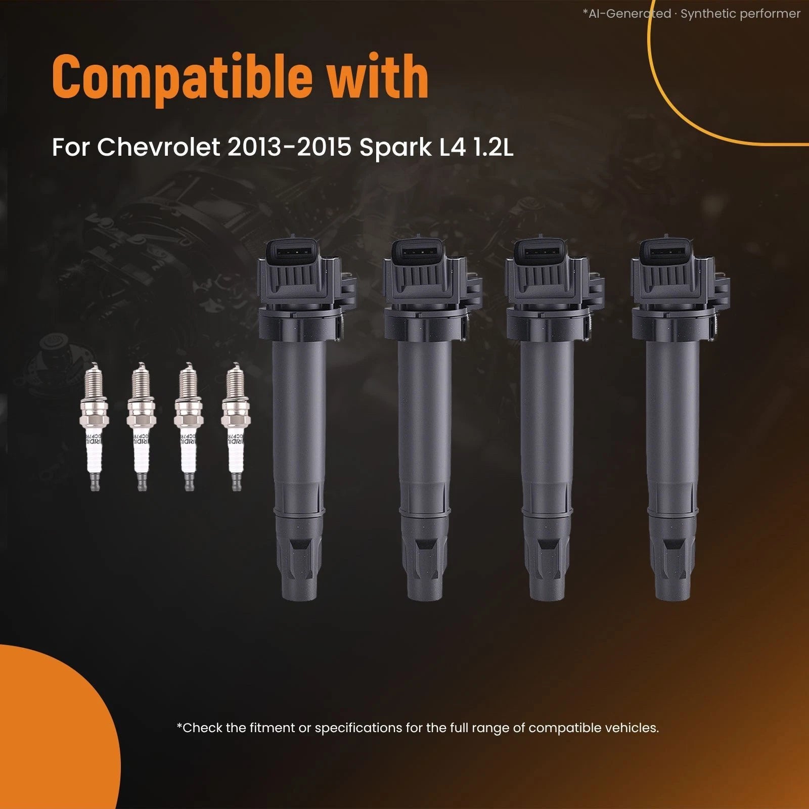 Ignition Coil & Iridium Spark Plug Replacement Kit for Chevy Spark (2013–2022)
