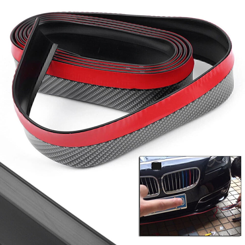 2.5M Auto Front Lower Lip Protective Strips Bumper Skirts Guard Rubber