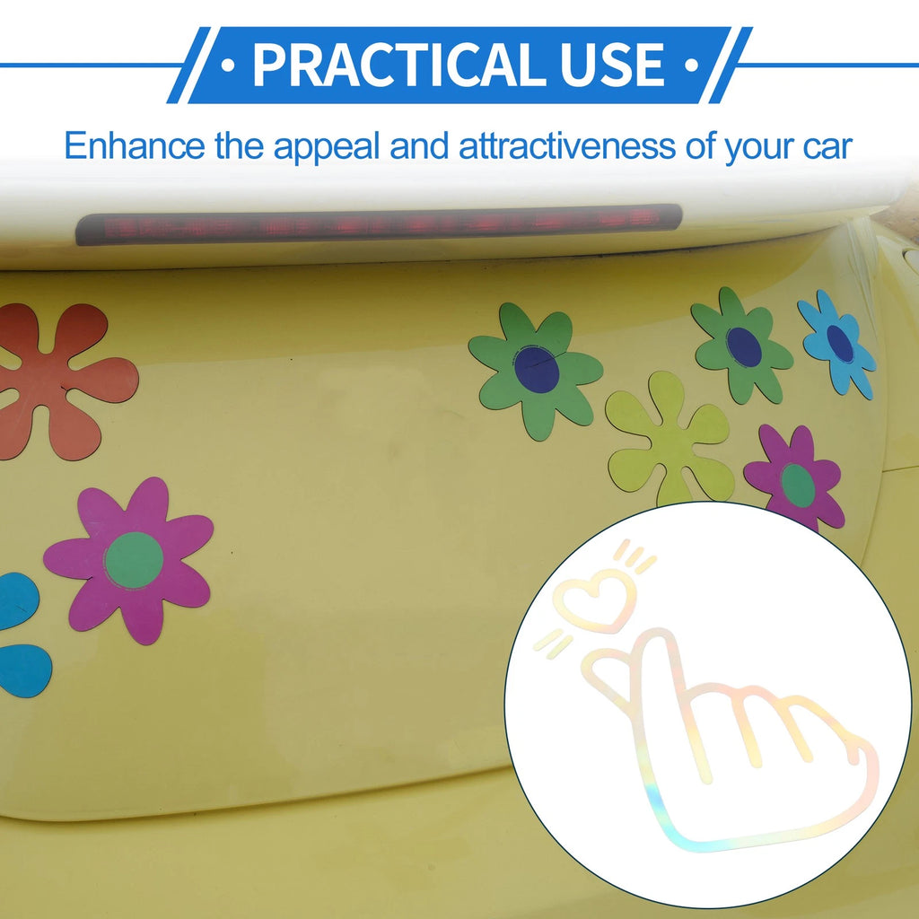 Reflective Bumper Decal for - Colorful Gradient Heart