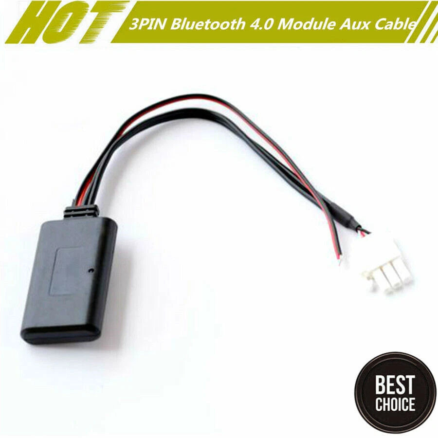 3 Pin Bluetooth 4.0 Audio AUX Cable Adapter for Honda Goldwing GL1800 (2001–2017)